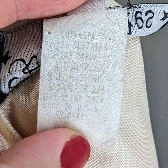 Hampton Nites Embroidered Metallic Cropped Blouse Pleated Skirt Beige Sz Medium - Picture 12 of 15